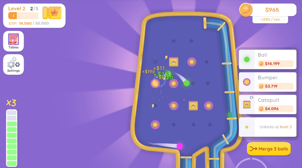 Idle Pinball Merge & Pin Play Online at Coolmath Games